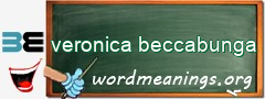 WordMeaning blackboard for veronica beccabunga